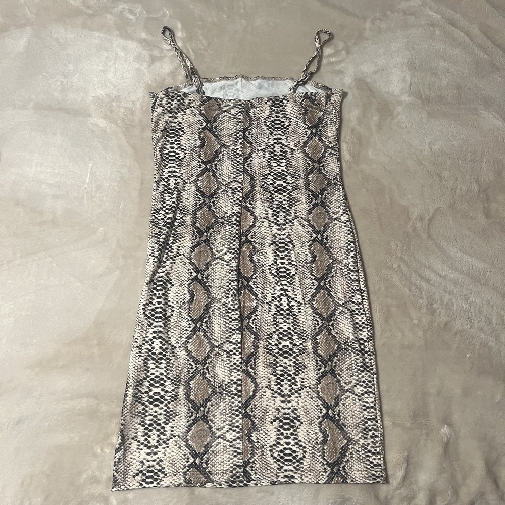 NWT Floerns Snakeskin Print Bodycon Dress Spaghetti Strap Sexy Size M